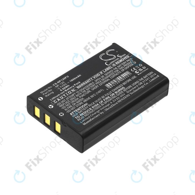 Μπαταρία για Toshiba Camileo H30, FujiFilm NP-120, 1800mAh, Li-Ion, 3.7V, PX1657, HQ