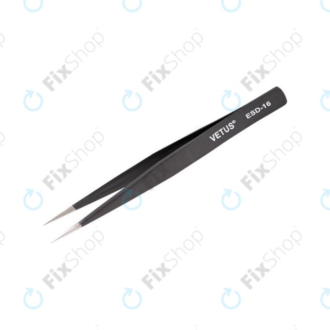 Μεταλλική Αντιστατική Λαβίδα με Ευθεία-Αιχμηρή Μύτη (128mm) για Vetus ESD-16