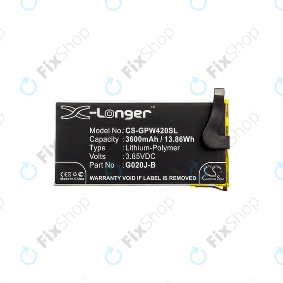 Μπαταρία για Google Pixel 4 XL, 3600mAh, Li-Pol, 3.85 V, G020J-B, HQ