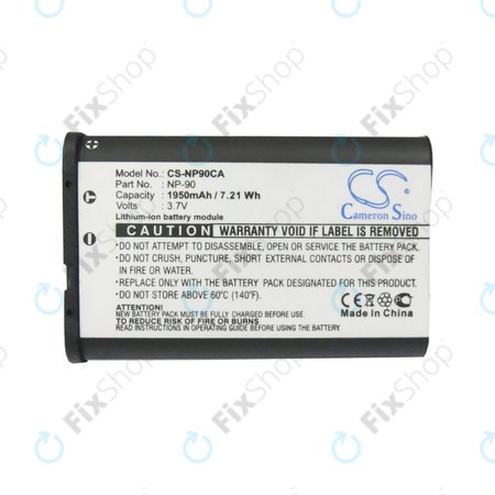 Μπαταρία για Casio Exilim EX-H10, EX-FH100, EX-H15, EX-Z2000, EX-H20G, 1950mAh, Li-Ion, 3.7V, NP-90, HQ