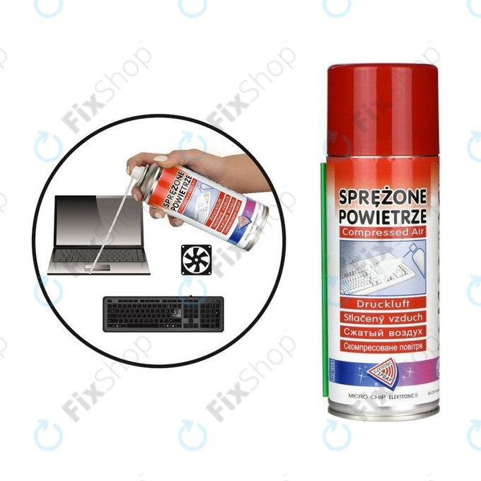 Σπρέι Πεπιεσμένου Αέρα (Εύφλεκτο) - 400ml για Micro Chip Electronic