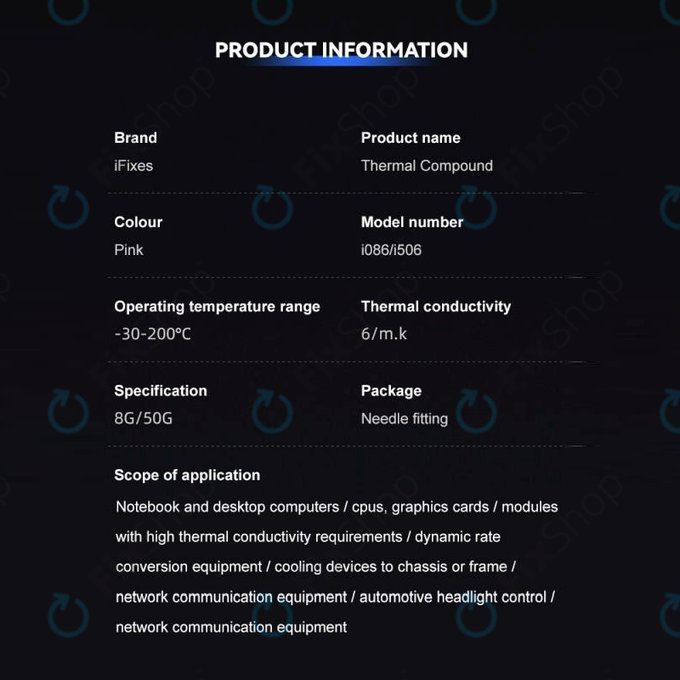 iFixes i506 Pink Performance Thermal Compound - θερμική πάστα για τηλέφωνα/τάμπλετ, 50g