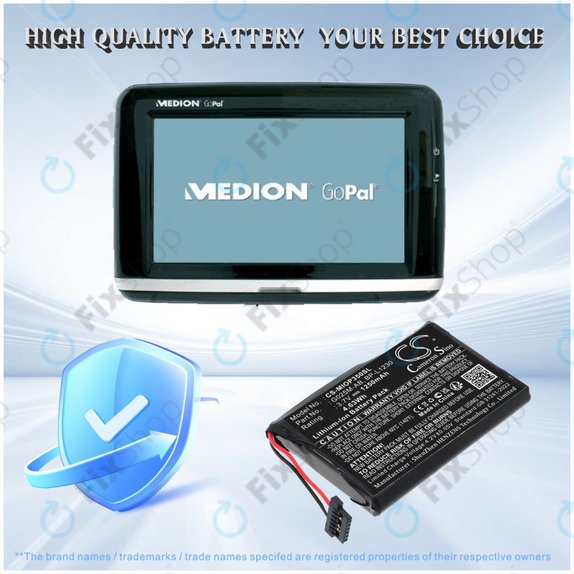 Μπαταρία για Mitac Mio P350, P550, 1250mAh, Li-Ion, 3.7V, BL-LP1230, HQ