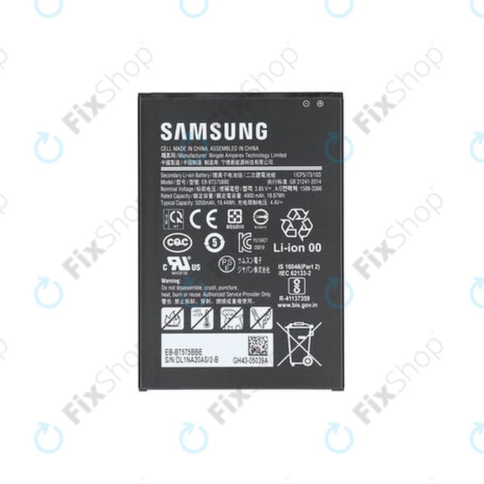 Μπαταρία για Galaxy Tab Active 3, T570, T575, EB-BT575BBE, GH43-05039A, 5050mAh, Service Pack