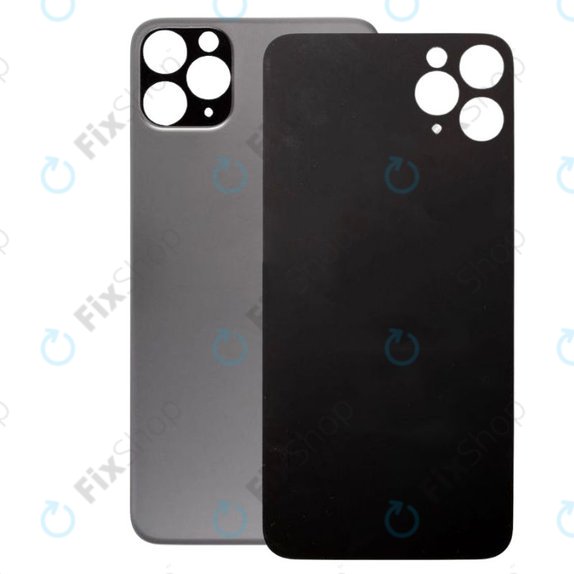 Πίσω Γυαλί με Μεγάλη Τρύπα Κάμερας για iPhone 11 Pro Max | Διαστημικό Γκρι | Space Gray