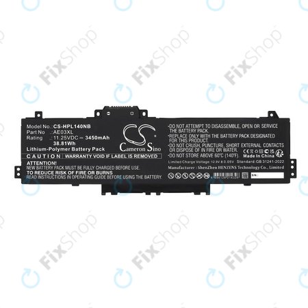Μπαταρία για HP 14, 15, 3450mAh, Li-Pol, 11.25V, AE03XL, HQ
