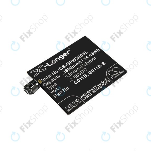 Μπαταρία για Google Pixel 2 XL G011C, 3800mAh, Li-Pol, 3.85 V, G011B, HQ