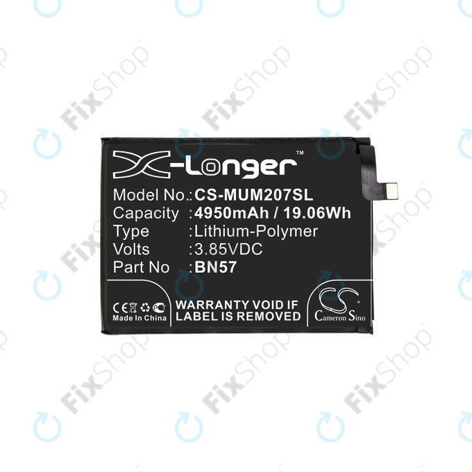 Μπαταρία για Xiaomi Poco X3 NFC M2107J20CG, 4950mAh, Li-Pol, 3.85 V, BN57, HQ