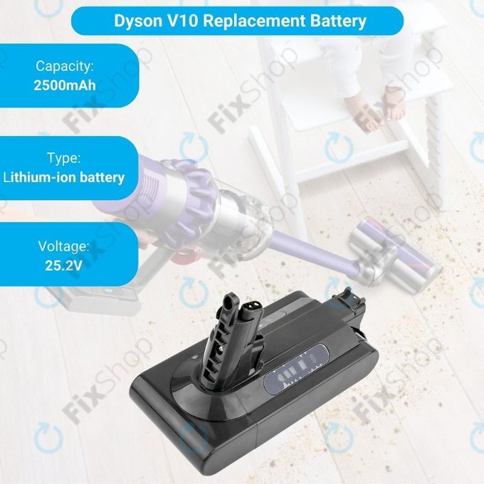 Μπαταρία για Dyson V10, 969352-02, SV12, 206340, 25.2V, 2500mAh, HQ