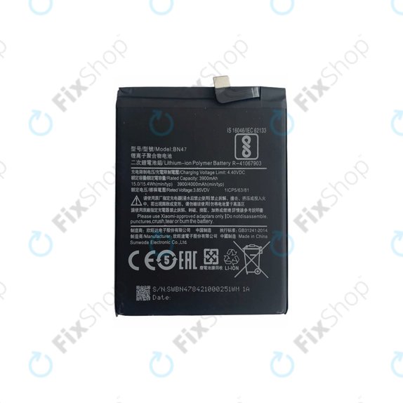 Μπαταρία για Xiaomi Mi A2 Lite (Redmi 6 Pro), BN47, 4000mAh