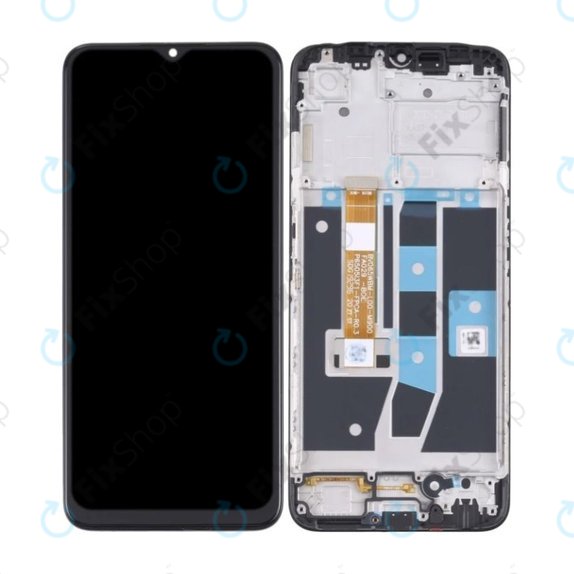 Συγκρότημα οθόνης για Oppo A16, A16s, Crystal Black, Aftermarket