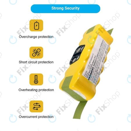Μπαταρία για iRobot Roomba 500, 600, 700, 800, 900-series, Scooba 450, Vileda 137173, 11702, GD-Roomba-500, VAC-500NMH-33, 14.4V, 3500mAh