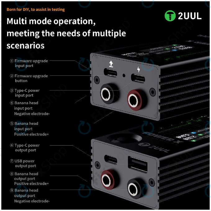 USB μετρητής τάσης και έντασης (πολύμετρο), 2UUL PW11