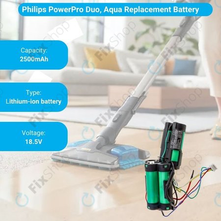 Μπαταρία για Philips PowerPro Duo, PowerPro Aqua, 5ICR19/65, 18.5V, 2500mAh, HQ