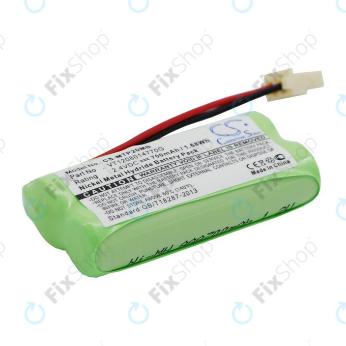 Μπαταρία για Motorola MBP20, 700mAh, Ni-MH, 2.4V, VT1208014770G, HQ