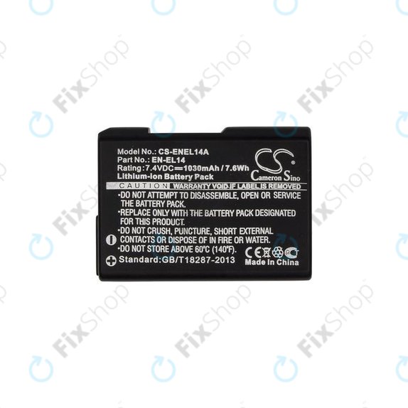 Battery για Nikon Coolpix D-series | P-series | EN-EL14 | Li-Ion | 1030mAh | HQ