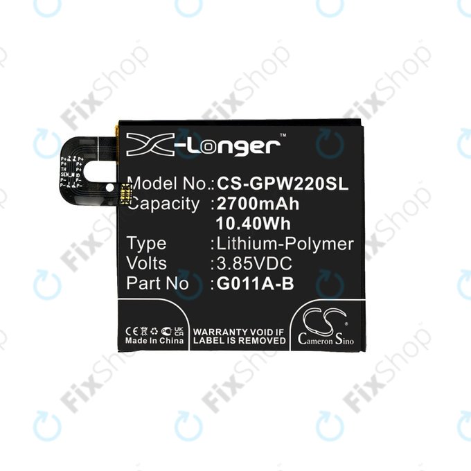 Μπαταρία για Google Pixel 2 G011A, 2700mAh, Li-Pol, 3.85 V, G011A-B, HQ