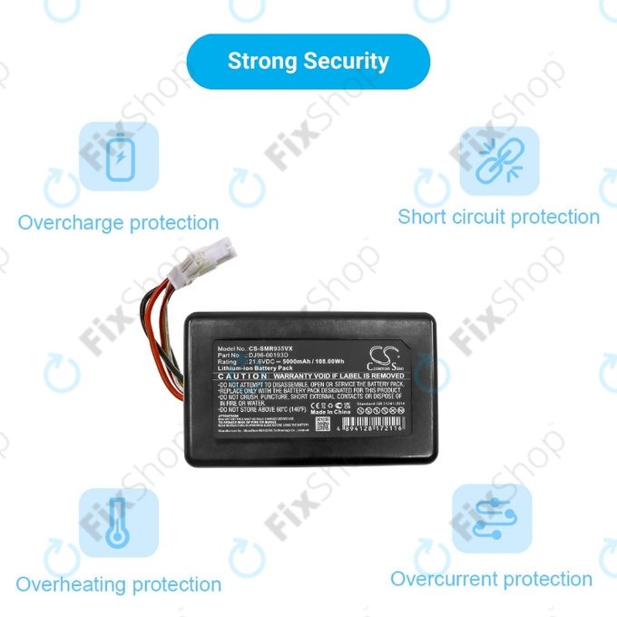 Μπαταρία για Samsung PowerBot, R9350, R9250, DJ96-00193D, 21.6V, 5000mAh, HQ