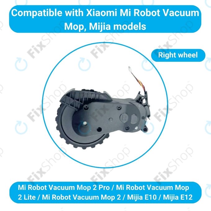 Τροχός με Κινητήρα (Δεξιός) για Xiaomi Mijia E10 | E12 | Mi Robot Vacuum Mop 2 Lite | 2 Pro | Μαύρο | Black