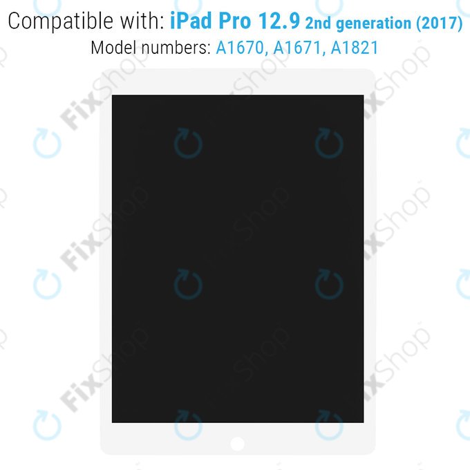 Οθόνη με οθόνη αφής + IC Board για iPad Pro 12.9 (2nd Gen 2017), Λευκό, White, Refurbished
