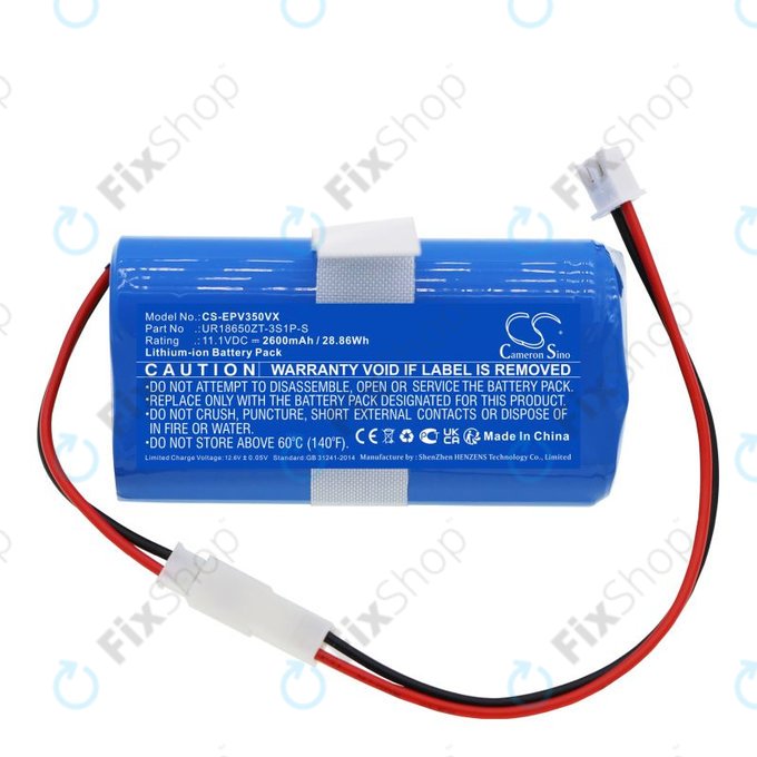 Μπαταρία για Electropan Ilife V3S, 2600mAh, Li-Ion, 11.1V, UR18650ZT-3S1P-S, HQ