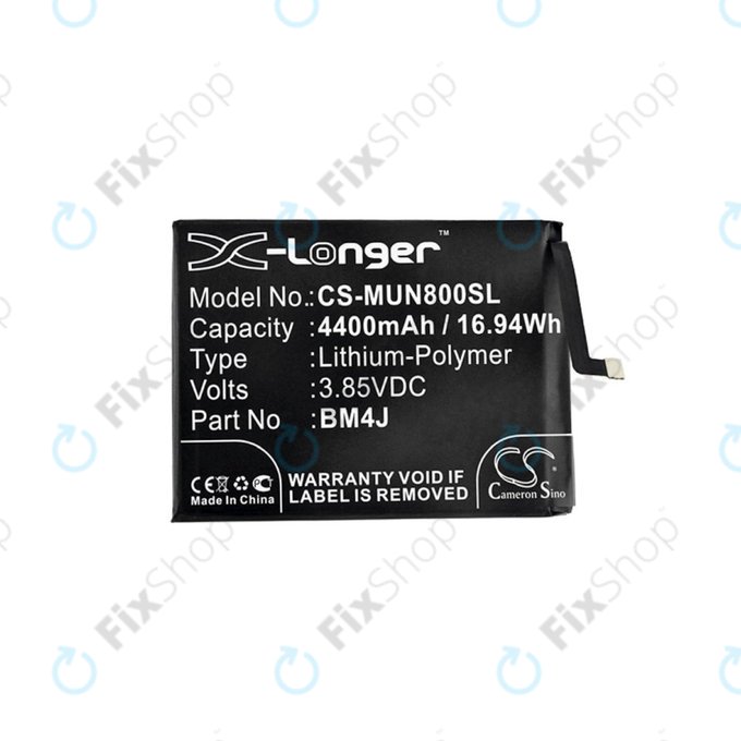 Μπαταρία για Xiaomi Redmi Note 8 Pro, 4400mAh, Li-Pol, 3.85 V, BM4J, HQ