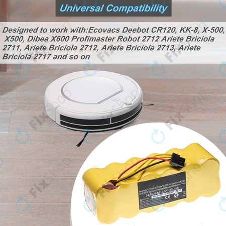 Μπαταρία για Ecovacs Deebot CR120, KK-8, X500, LP43SC2000P, 14.4V, 3000mAh