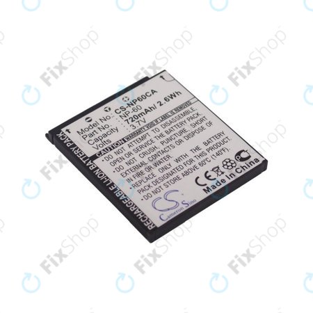 Μπαταρία για Casio Exilim Zoom EX-Z19, EX-Z85, EX-Z9, 720mAh, Li-Ion, 3.7V, NP-60, HQ