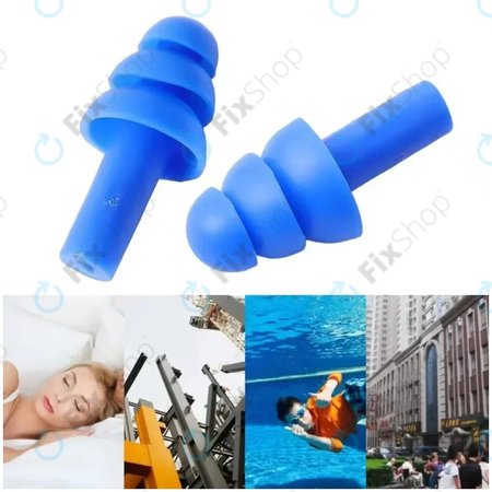 Μαλακά ωτοασπίδες σιλικόνης, Μπλε, Ζεύγος