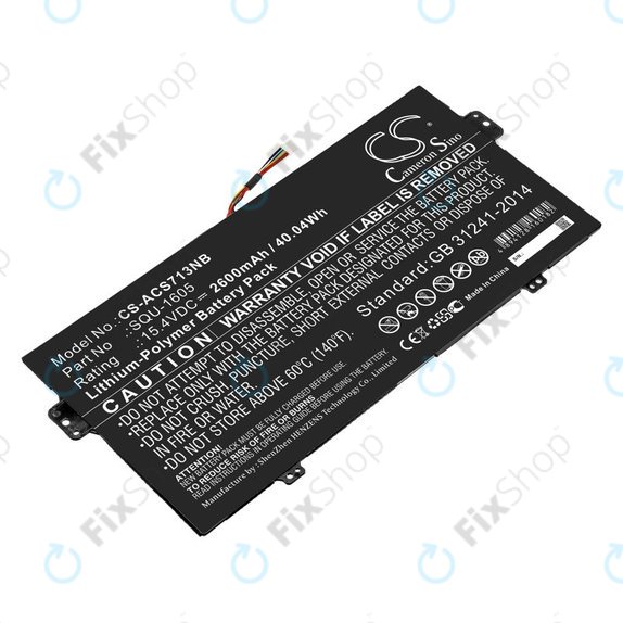 Μπαταρία για Acer SF713-51, 2600mAh, Li-Pol, 15.4V, SQU-1605, HQ