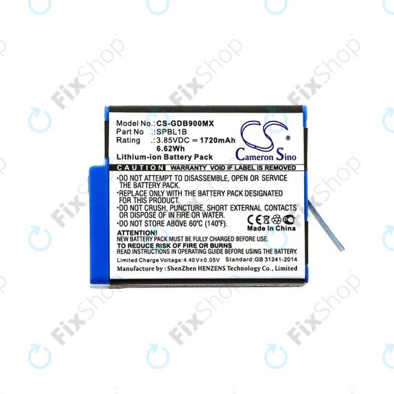 Μπαταρία για Gopro Hero 9, 11, 1720mAh, Li-Ion, 3.85V, SPBL1B, HQ