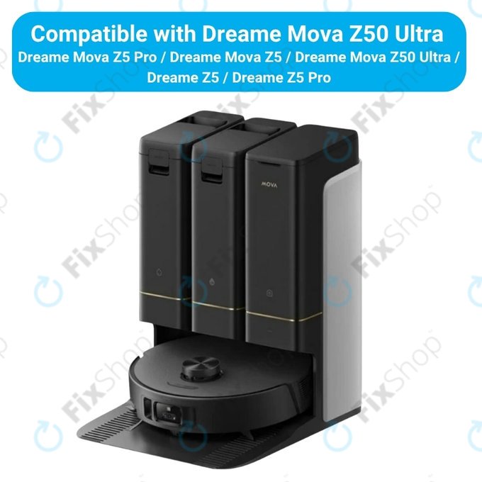 Σετ ανταλλακτικών για Dreame Mova Z50 Ultra, Z5, Z5 Pro (1x Κύρια βούρτσα, 2x Φίλτρο, 2x Πλαϊνή Βούρτσα, 2x Πανί Σφουγγαρίστρας, 2x Πλευρικό πανί σφουγγαρίσματος, 2x Σακούλα σκόνης)