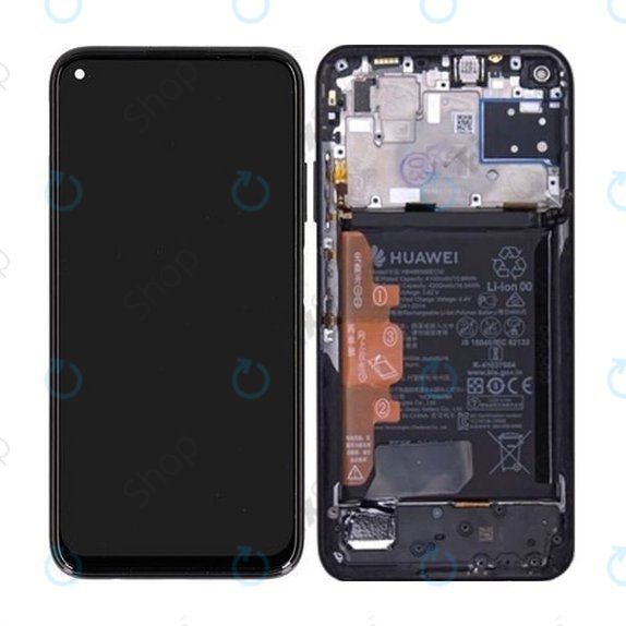 Συγκρότημα οθόνης με μπαταρία για Huawei P40 lite, 02353KFU, Midnight Black, Service Pack