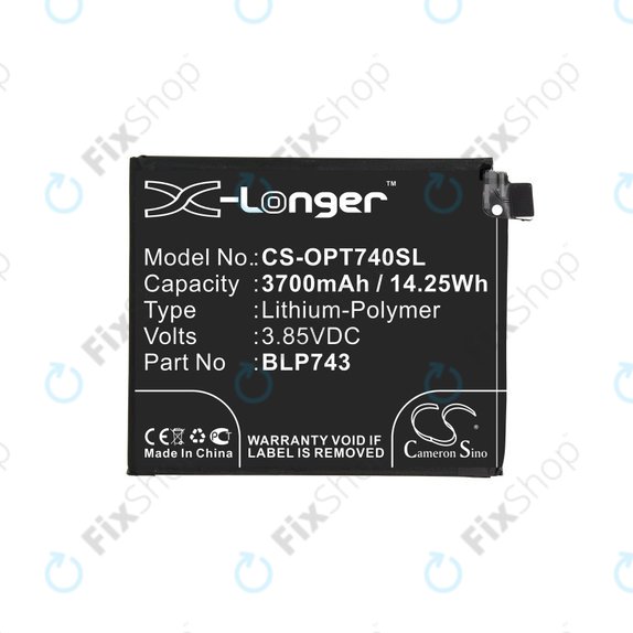 Μπαταρία για OnePlus 7T, 3700mAh, Li-Pol, 3.85 V, BLP743, HQ