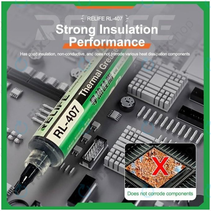 Θερμική πάστα σιλικόνης Relife RL-407, 6 W/mK, 20g, ροζ