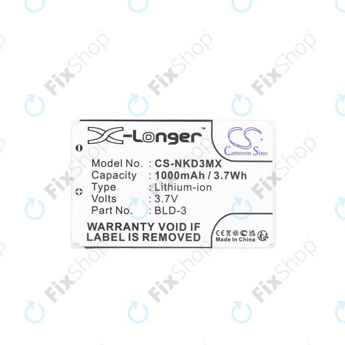 Μπαταρία για Nokia 7250i, 6610, 6585, 6560, 6200, 6220, 1000mAh, Li-Ion, 3.7V, BLD-3, HQ