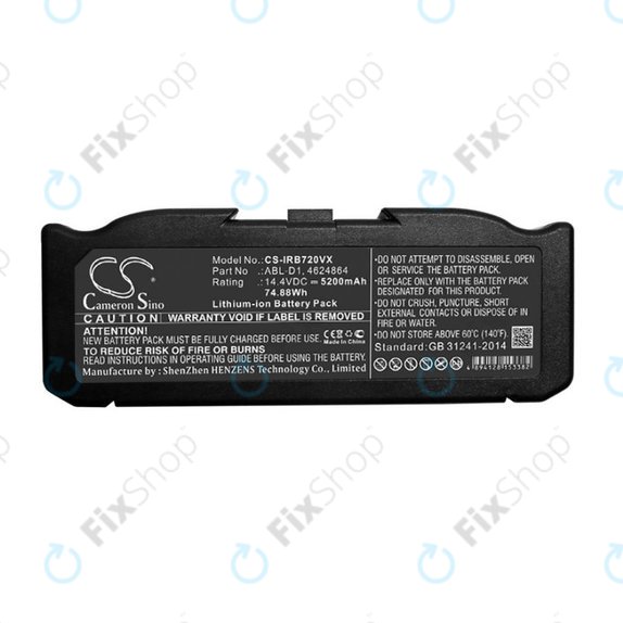 Μπαταρία για iRobot Roomba e-series, i-series, ABL-D1, 4624864, ABL-D2, 14.4V, 5200mAh, HQ