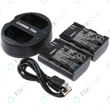 2 baterie z ładowarką doCanon EOS 5D Mark II, EOS 7D, 2000mAh, Li-Ion, 7.4V, LP-E6, HQ