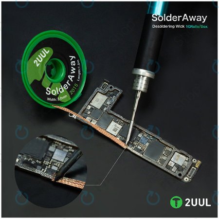 Φιτίλι αποκόλλησης υψηλής πυκνότητας, 2UUL DW11, 10 ρολά/κουτί