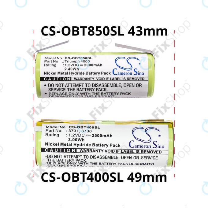 Μπαταρία για Oral-B Professional Care, Triumph, 2500mAh, Ni-MH, 1.2V, 3731, HQ