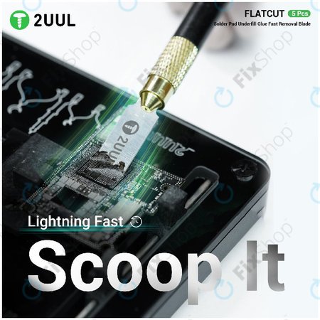 Λεπίδες αφαίρεσης κόλλας underfill, επίπεδης κοπής, 2UUL DA28, 5τμχ/πακέτο