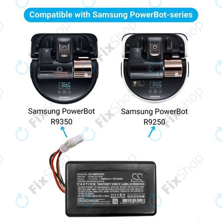 Μπαταρία για Samsung PowerBot, R9350, R9250, DJ96-00193D, 21.6V, 5000mAh, HQ