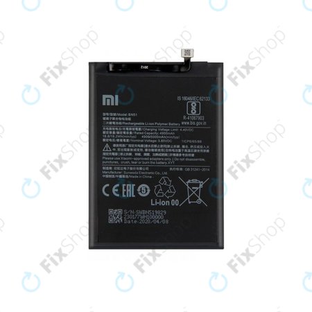 Μπαταρία για Xiaomi Redmi 8, 8A, 46BN51W02093, BN51, 5000mAh, Service Pack