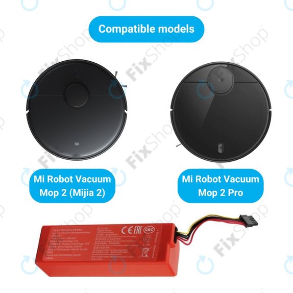 Μπαταρία για Xiaomi Mi Robot Vacuum Mop 2 (Mijia 2C), 2 Pro, P1904-4S2P-MM, Li-Ion, 14.4V 6500mAh