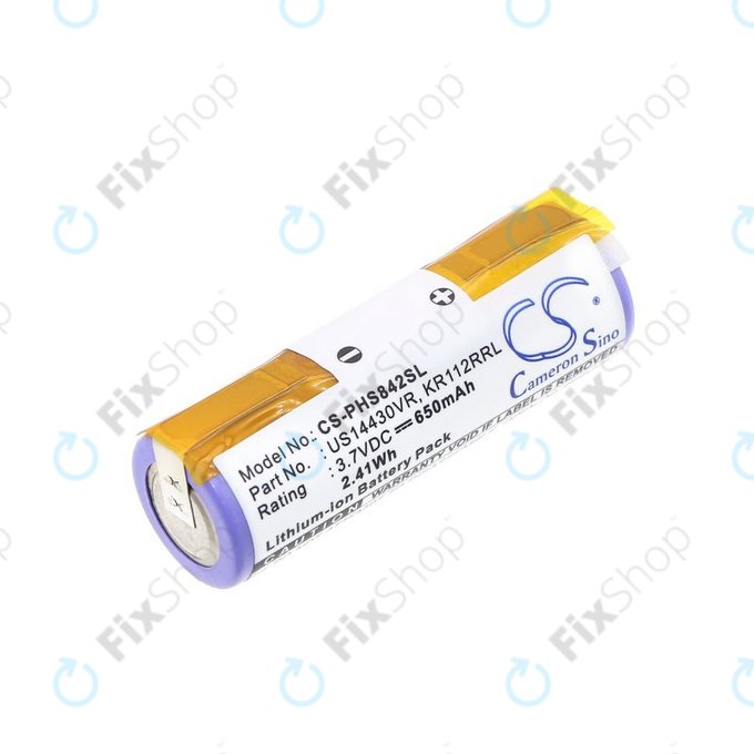 Μπαταρία για Philips HS8420, 650mAh, Li-Ion, 3.7V, US14430VR, KR112RRL, HQ