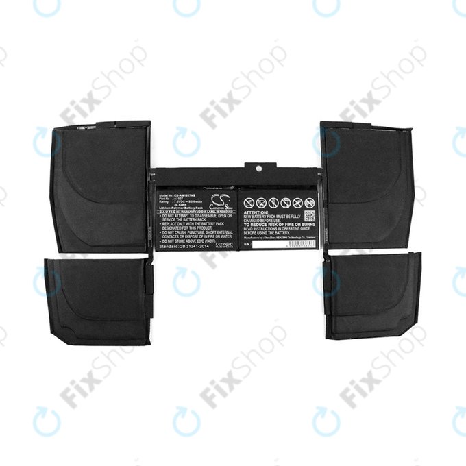 Μπαταρία για MacBook 12", Αρχές 2015 – Μέσα 2017, A1534, A1527, A1705, 5200mAh, HQ