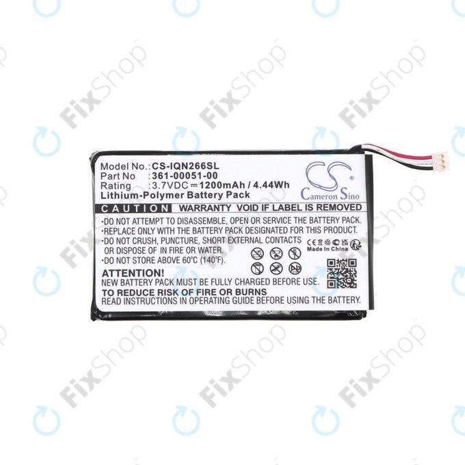 Μπαταρία για Garmin Nüvi 2660, 1200mAh, Li-Pol, 3.7V, 361-00051-00, HQ