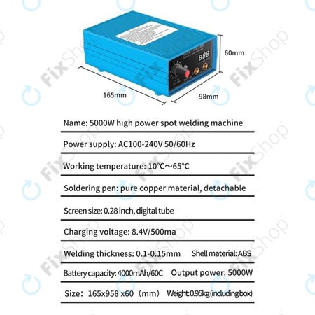 Κιτ Μίνι Μηχανής Συγκόλλησης Σημείου DIY (4000mAh) για Docreate HPSW 5000W