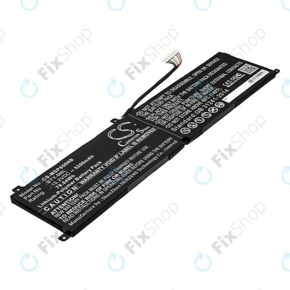 Μπαταρία για MSI GS65 Stealth Thin, PS63, P65 Creator 8RF, 5200mAh, Li-Pol, 15.2V, BTY-M6L, HQ