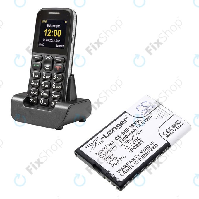 Μπαταρία για Doro Primo 365, 1300mAh, Li-Ion, 3.7V, RCB01, HQ
